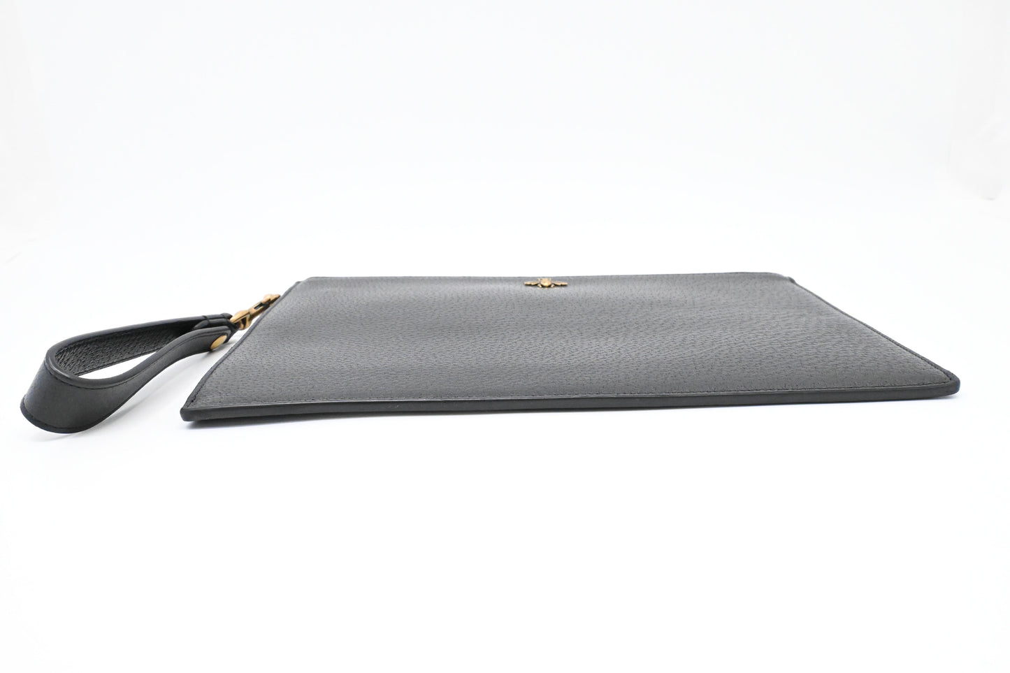 Gucci Bee Clutch in Black Leather