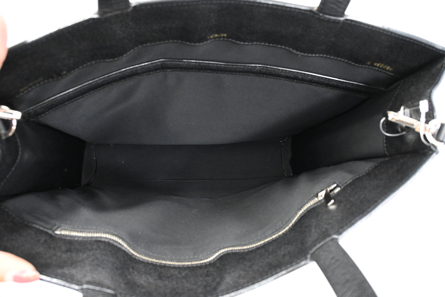 Valextra Boxy Tote in Black and Cream Leather