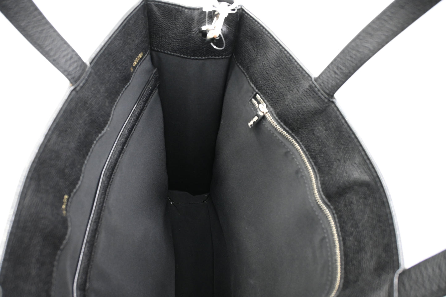 Valextra Boxy Tote in Black and Cream Leather