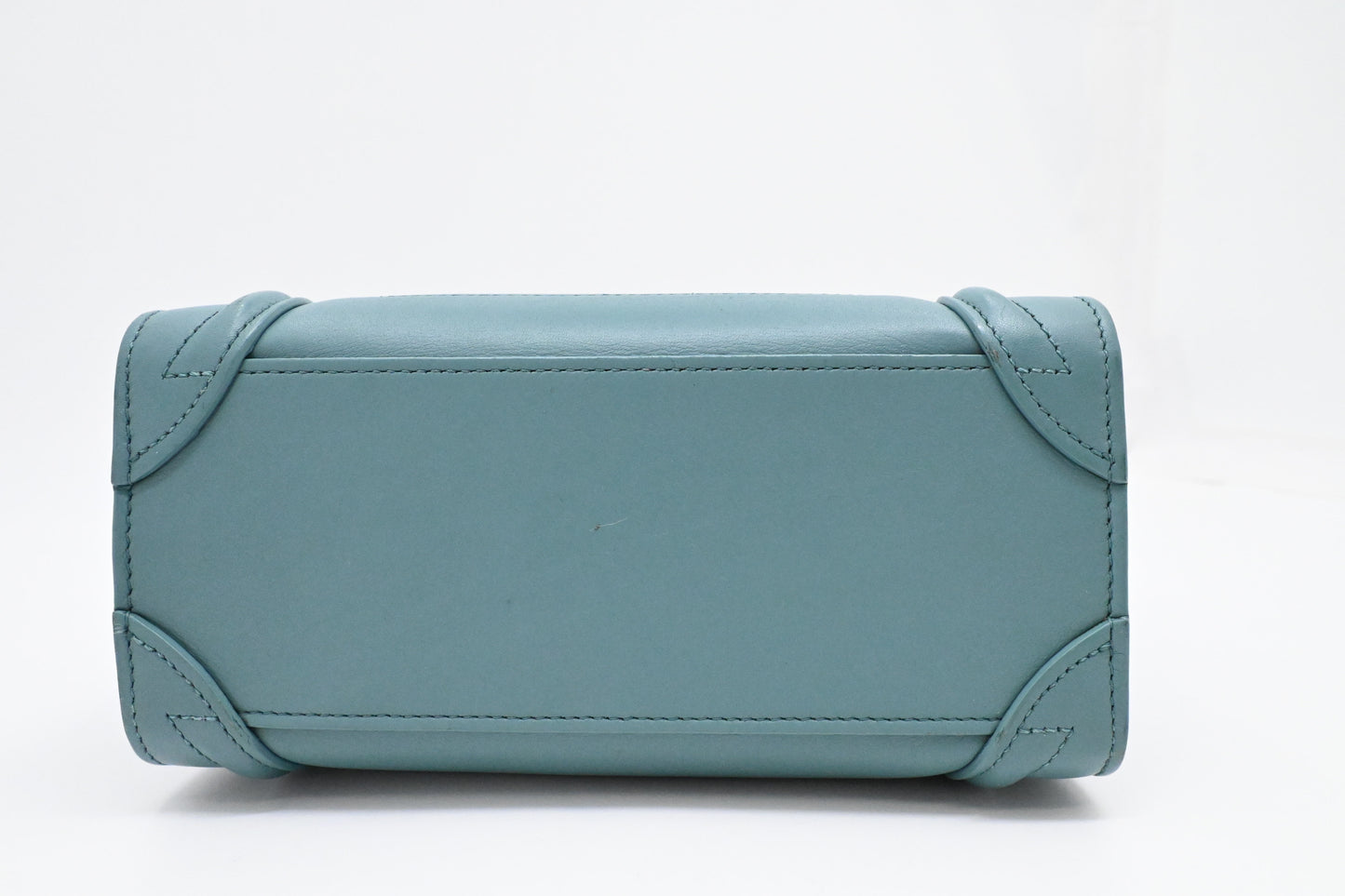 Celine Nano Luggage in Teal Leather