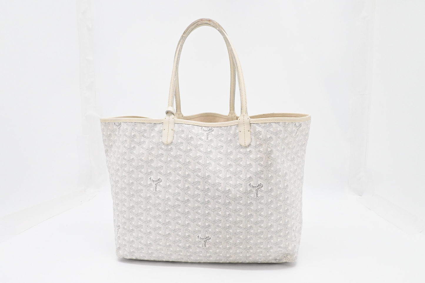 Goyard Saint Louis PM in White Goyardine Canvas