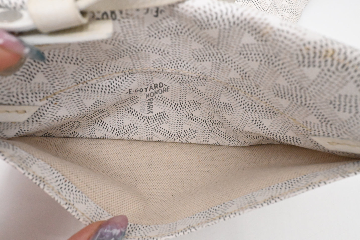 Goyard Saint Louis PM in White Goyardine Canvas