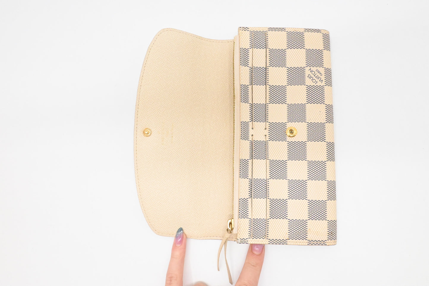 Louis Vuitton Emilie Wallet in Damier Azur Canvas