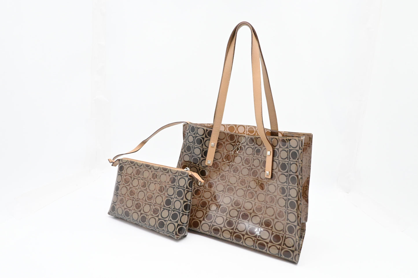 Ferragamo Tote Bag in Vinyl Canvas