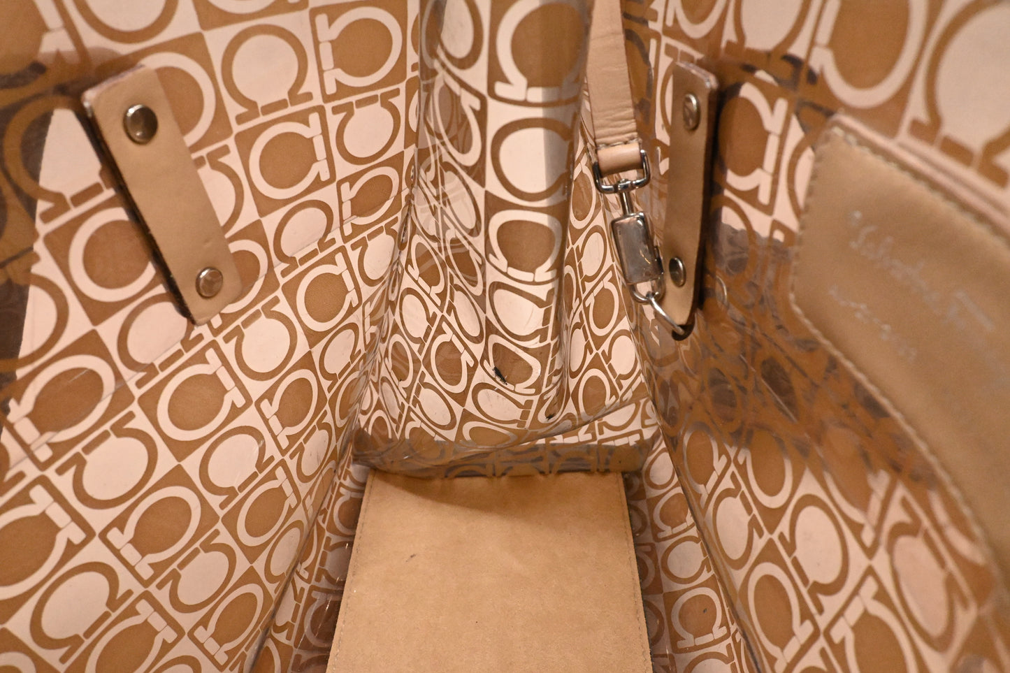 Ferragamo Tote Bag in Vinyl Canvas