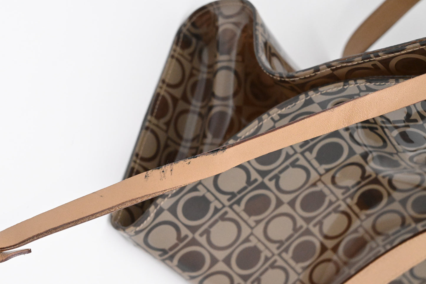 Ferragamo Tote Bag in Vinyl Canvas