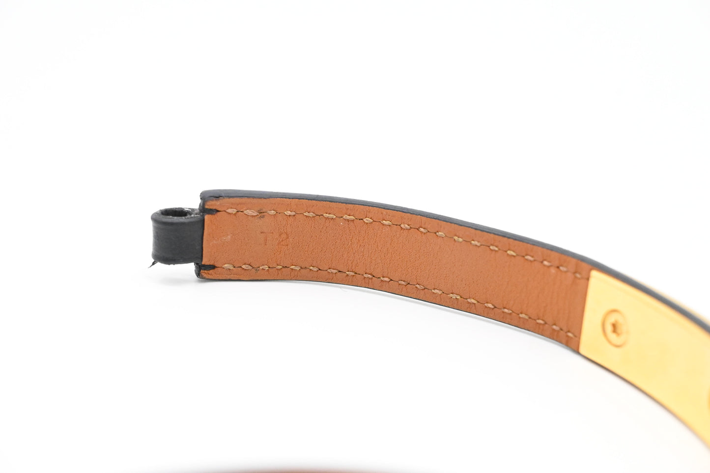 Hermes Rivale Double Tour Bracelet in Black Leather