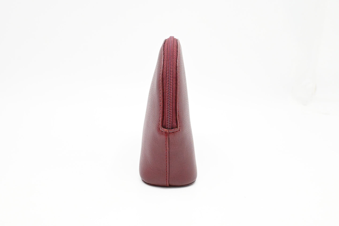 Cartier Cosmetics Pouch in Burgundy Leather