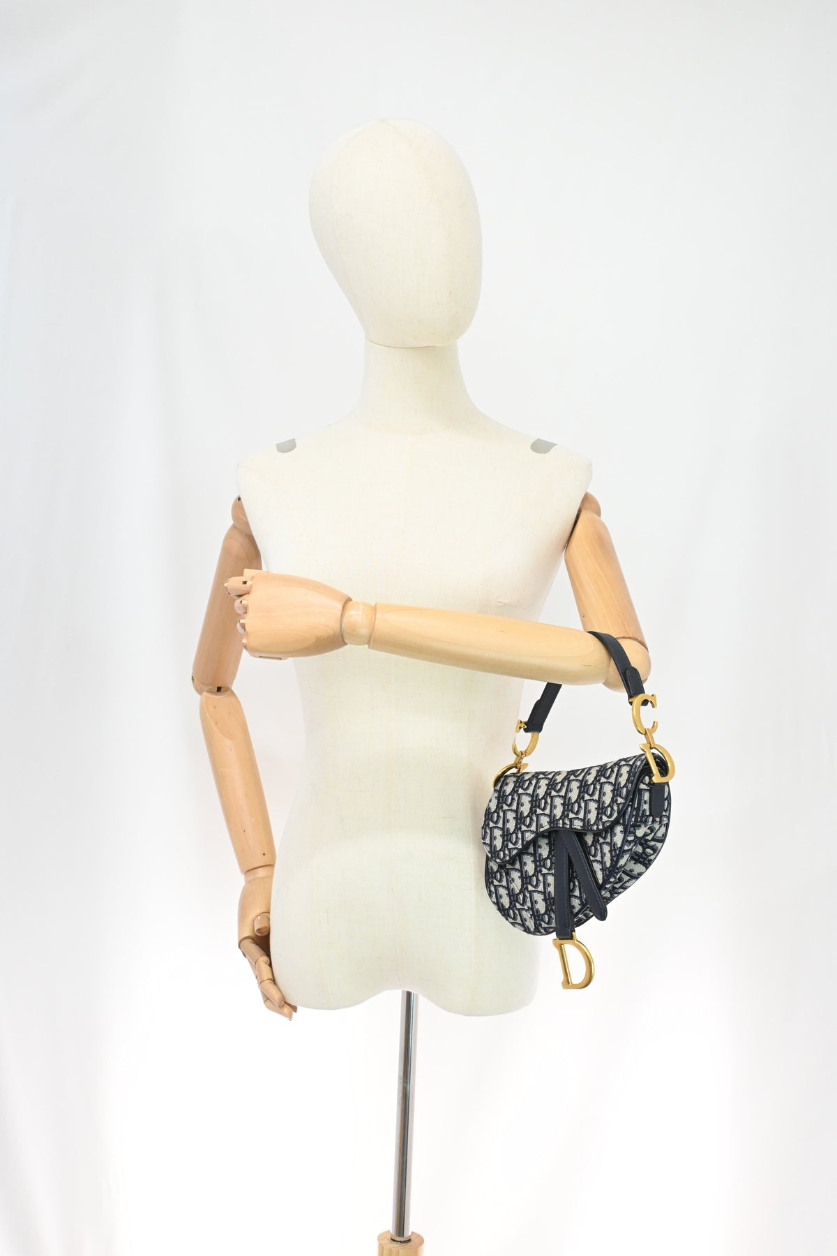 Dior Small Saddle Bag in Blue Oblique Canvas