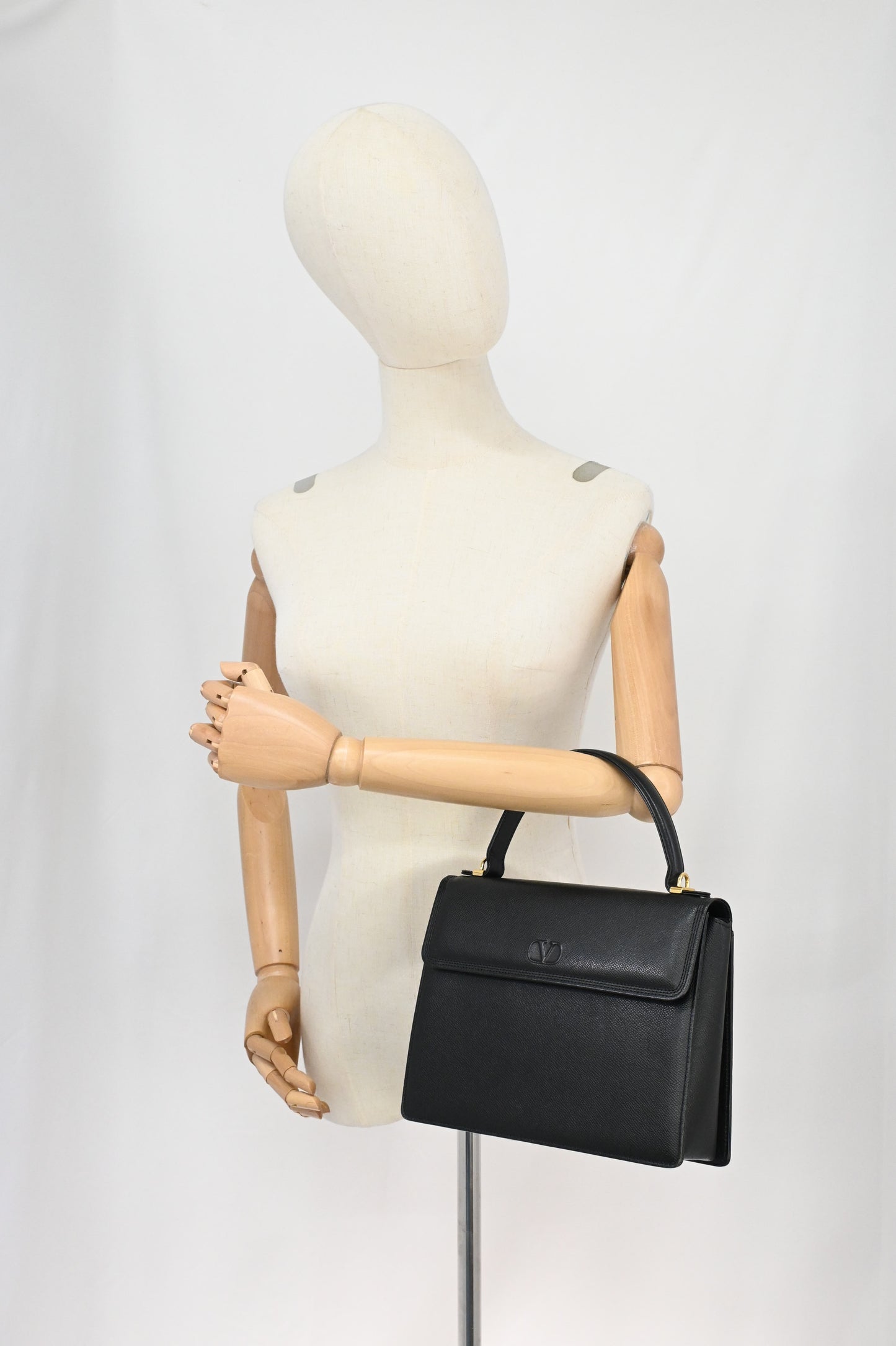 Valentino Handbag in Black Leather