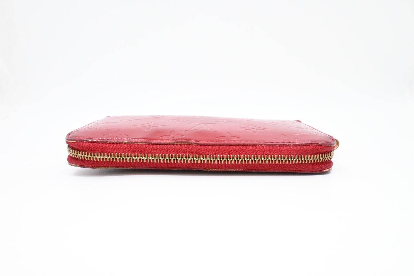 Louis Vuitton Long Zippy Wallet in Red Vernis Leather