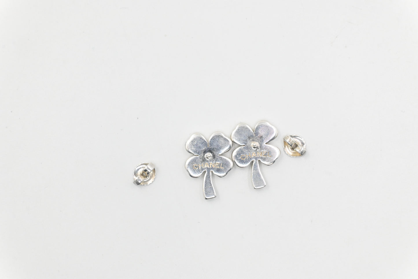Chanel Clover Earrings in Sterling Silver