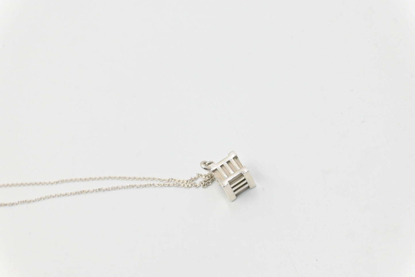 Tiffany & Co. Atlas Cube Necklace in Sterling Silver