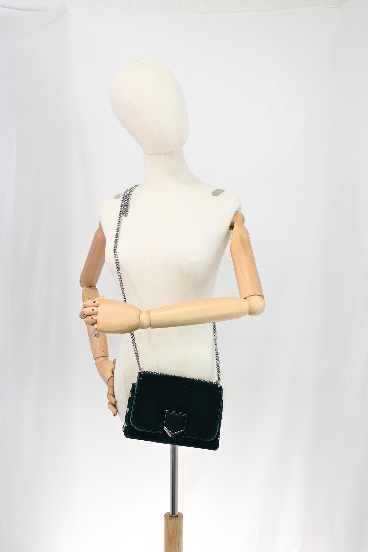 Jimmy Choo Lockett Petite in Teal Velvet