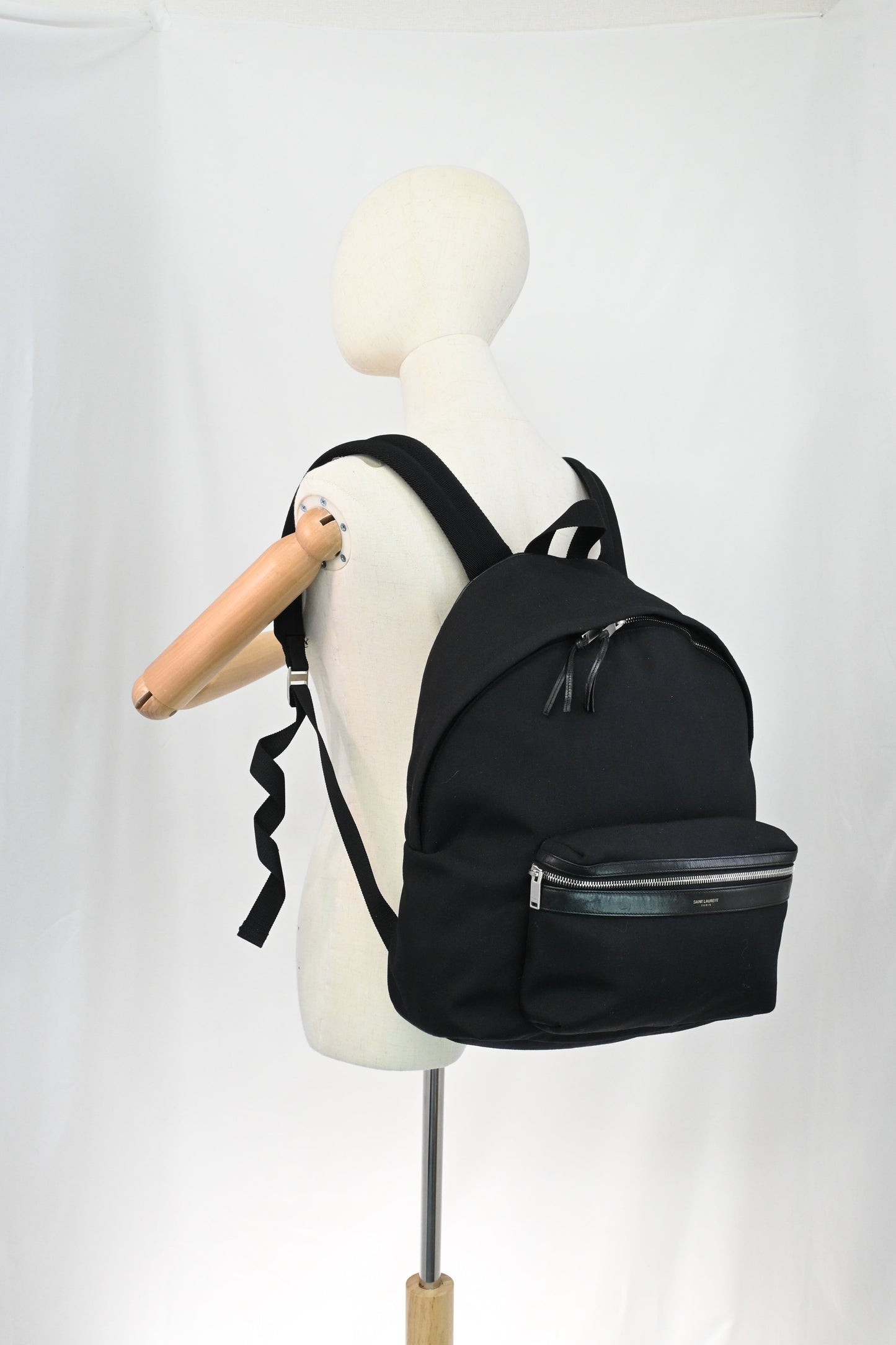 YSL Saint Laurent City Backpack in Black Canvas
