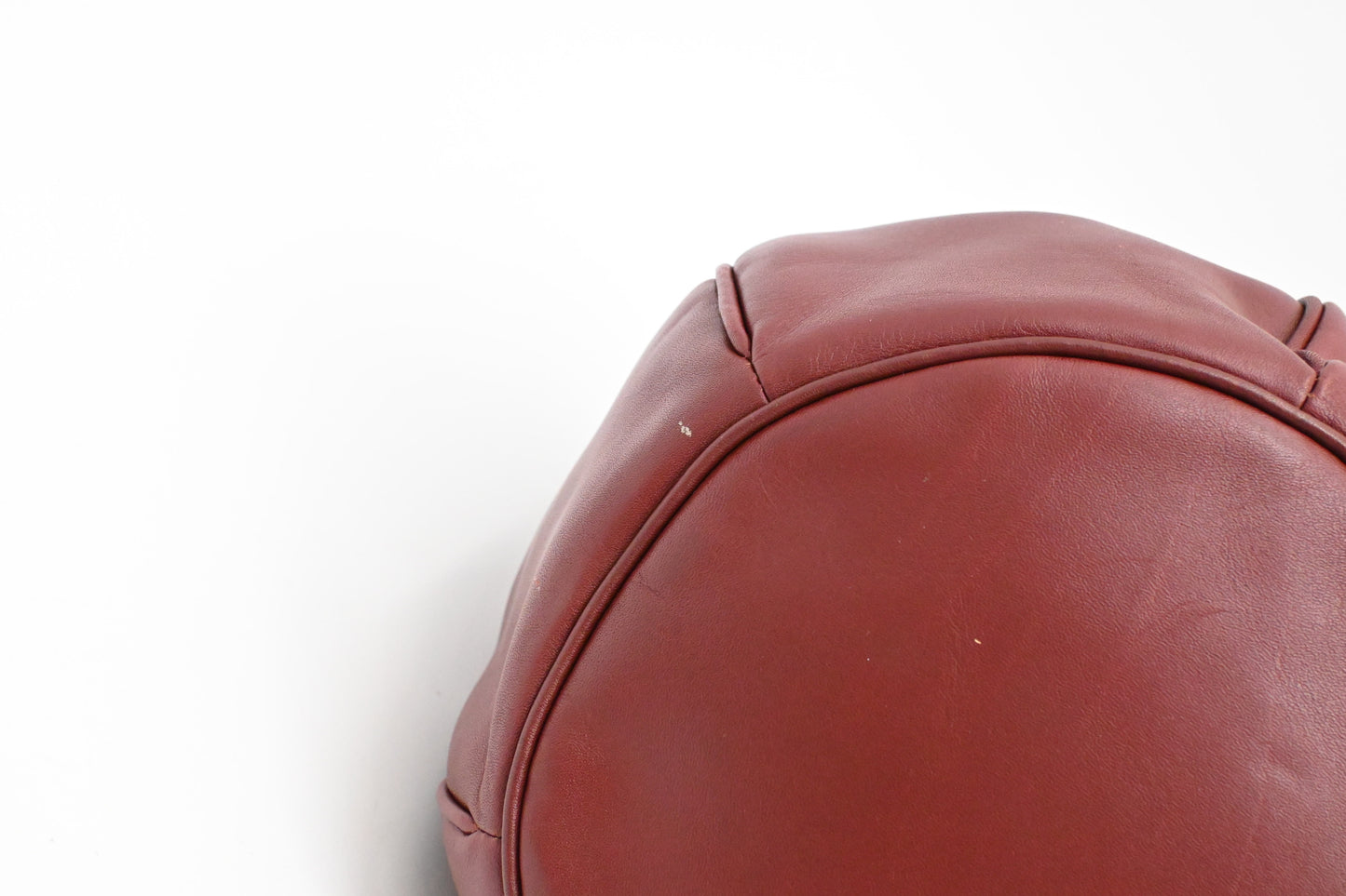 Cartier Crossbody Bucket Bag in Burgundy Leather
