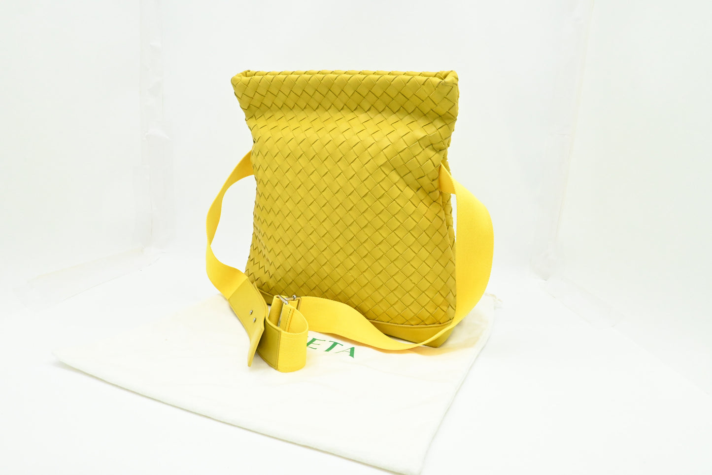 Bottega Veneta Crossbody Bag in Yellow Intrecciato Leather