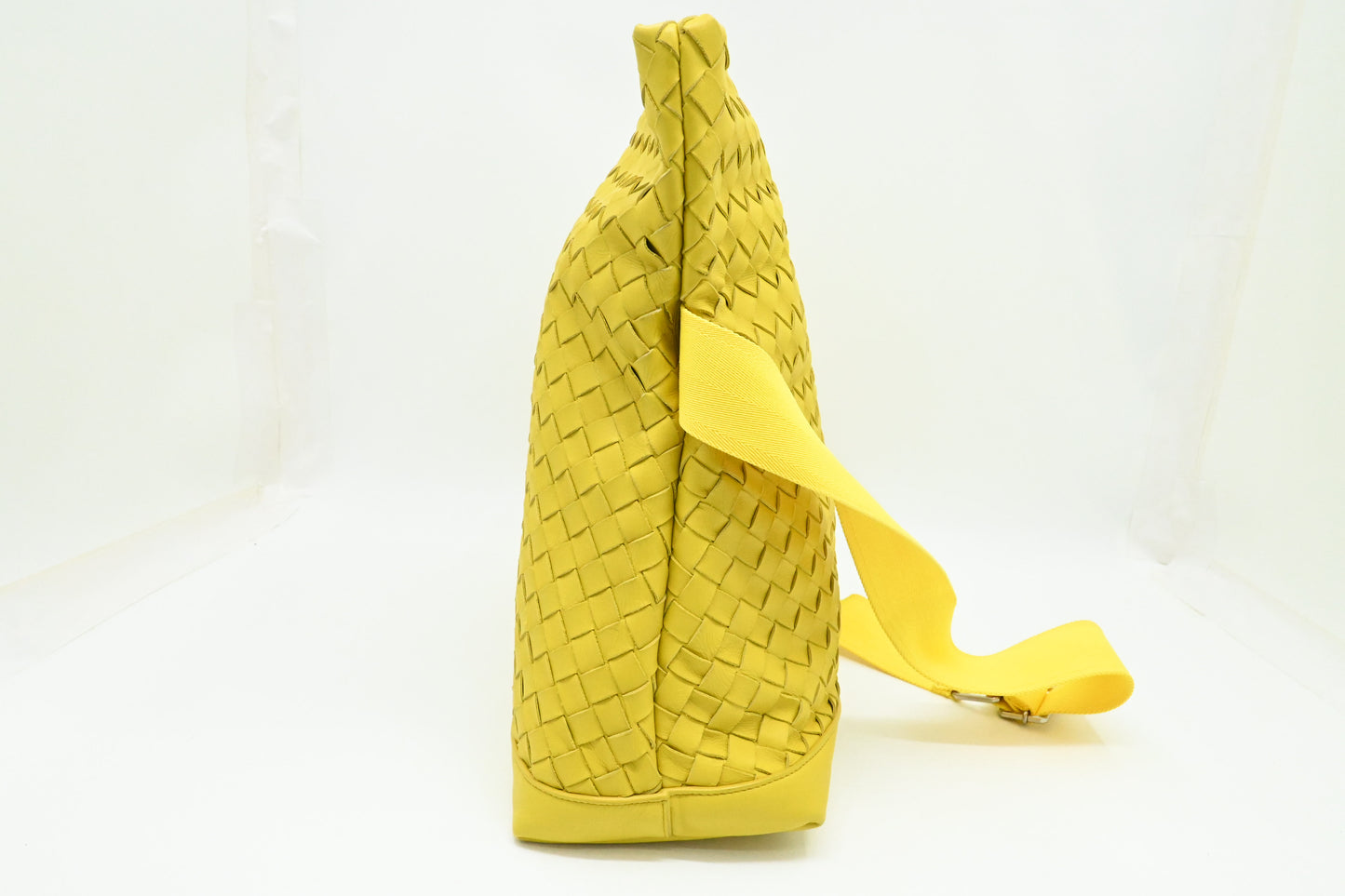 Bottega Veneta Crossbody Bag in Yellow Intrecciato Leather