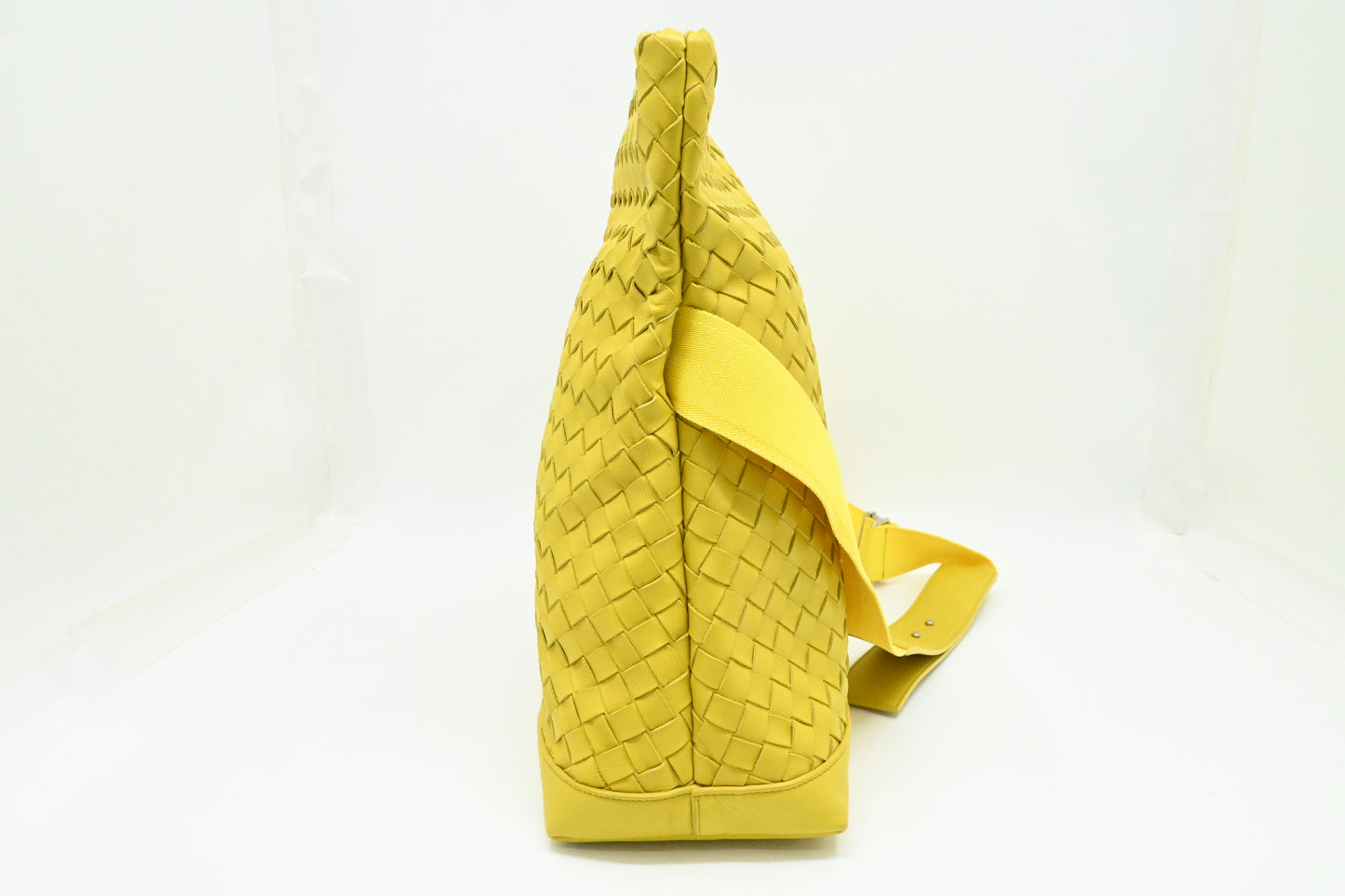 Bottega Veneta Crossbody Bag in Yellow Intrecciato Leather