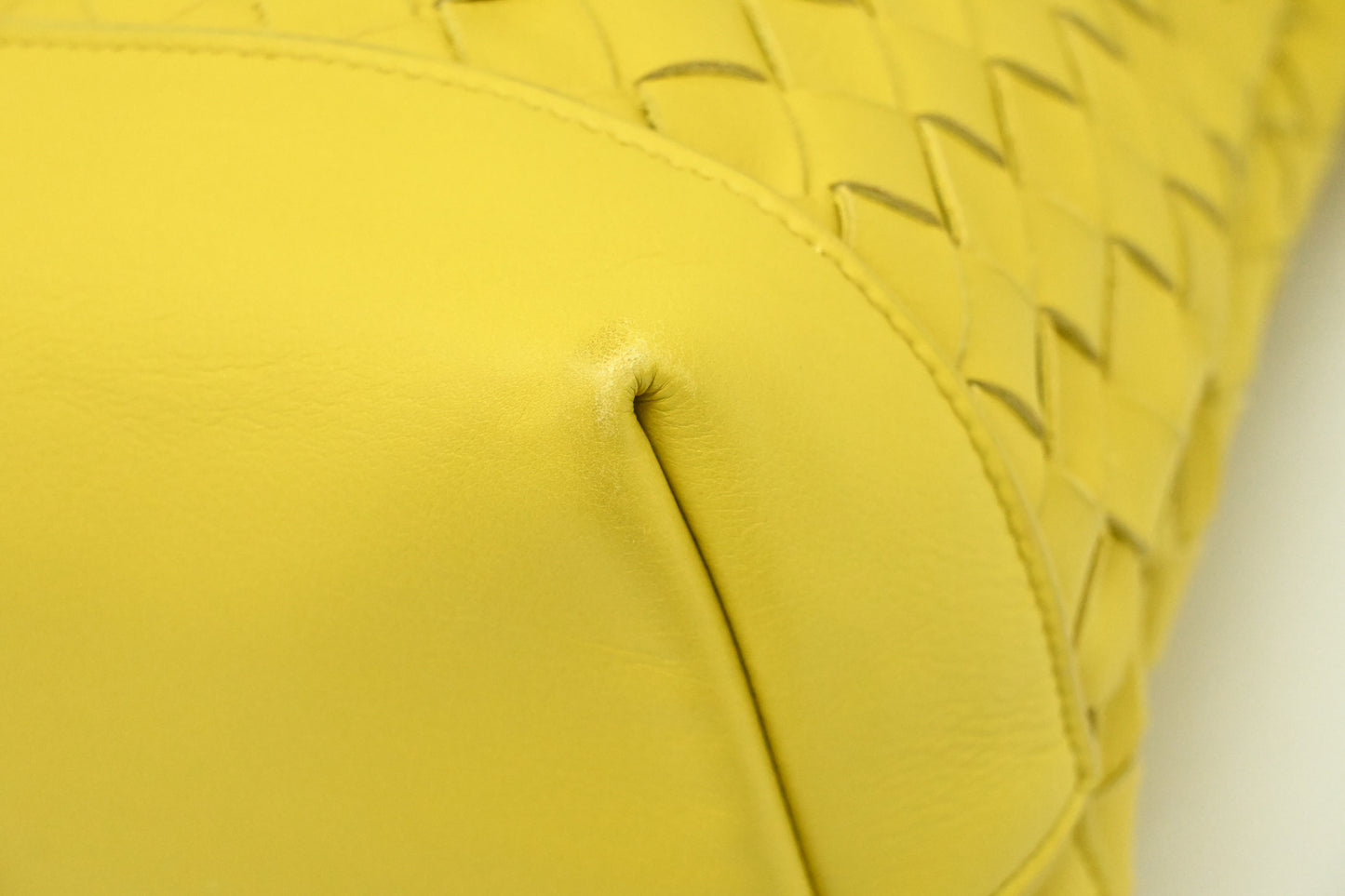 Bottega Veneta Crossbody Bag in Yellow Intrecciato Leather