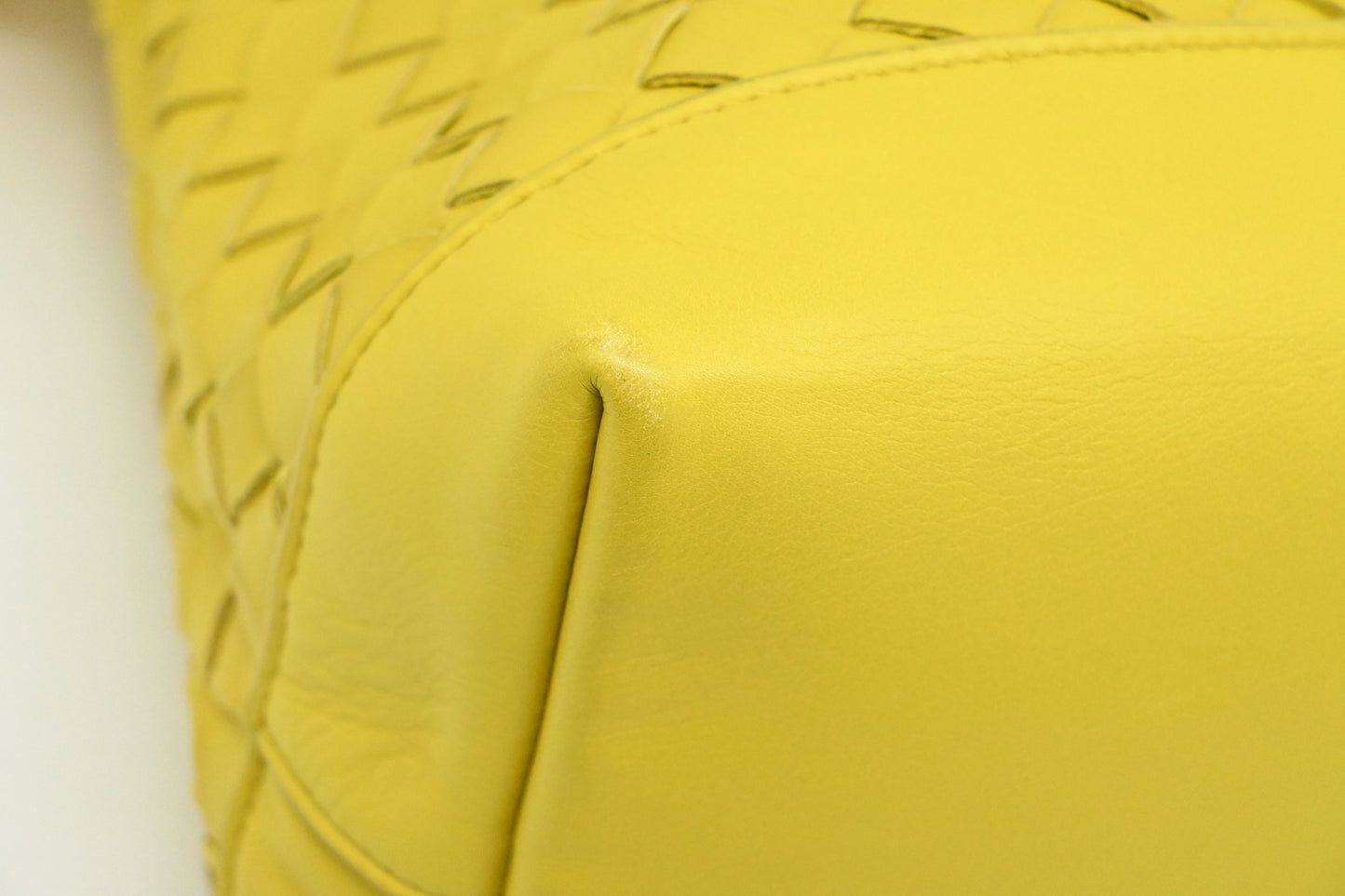Bottega Veneta Crossbody Bag in Yellow Intrecciato Leather
