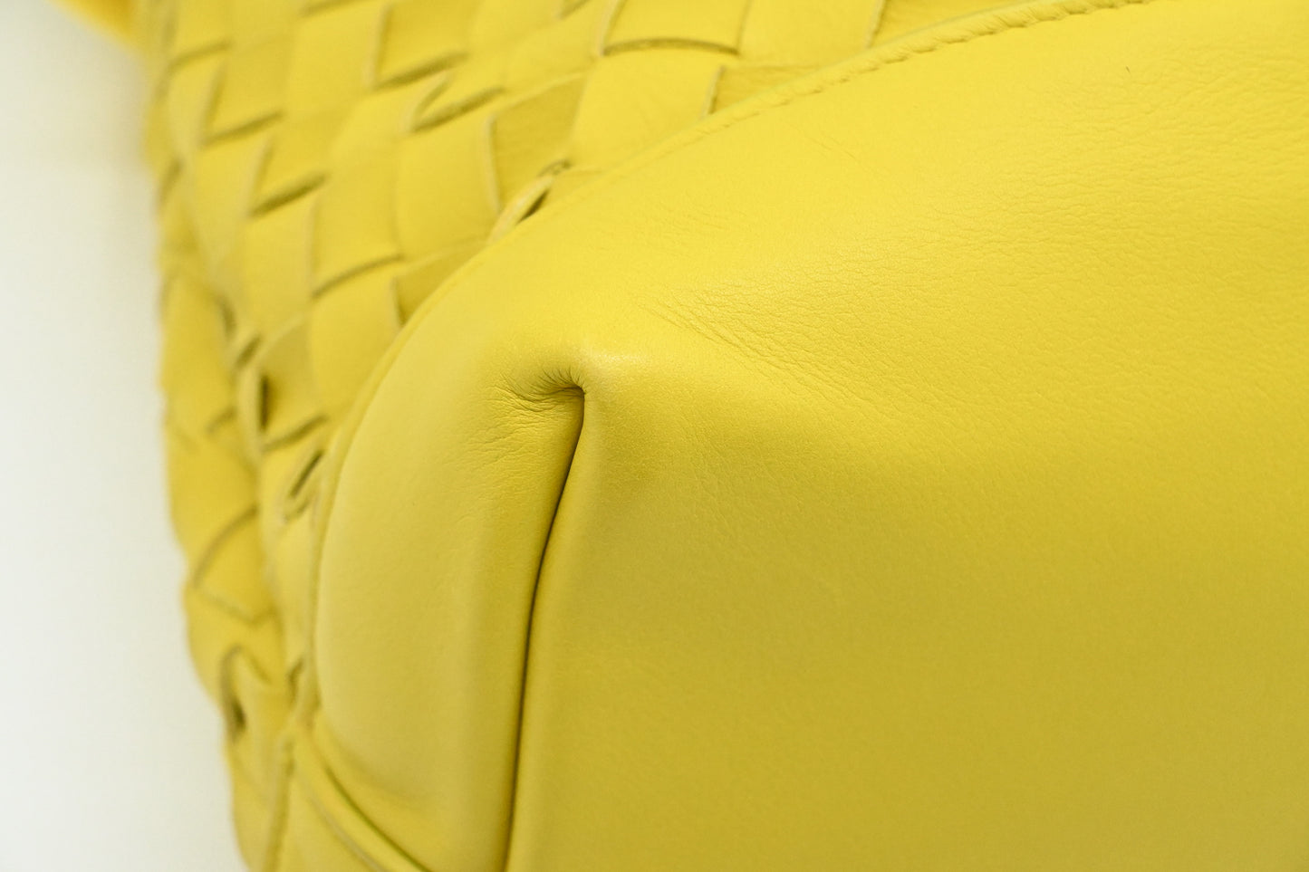 Bottega Veneta Crossbody Bag in Yellow Intrecciato Leather