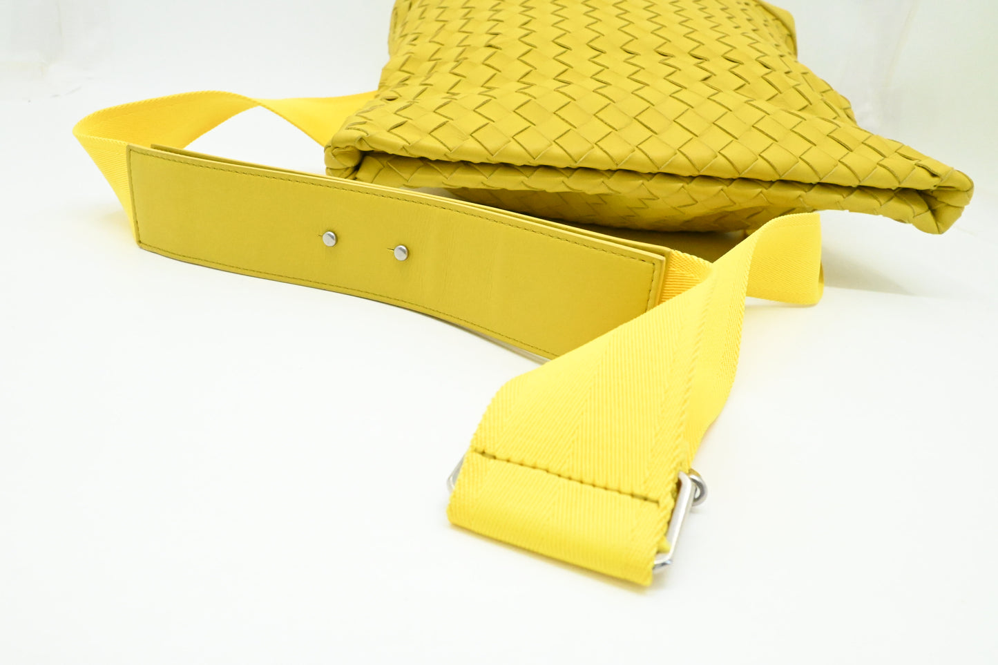 Bottega Veneta Crossbody Bag in Yellow Intrecciato Leather