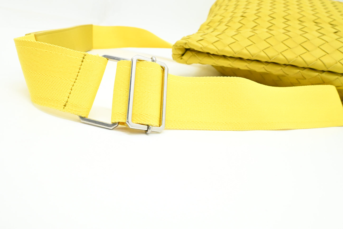 Bottega Veneta Crossbody Bag in Yellow Intrecciato Leather
