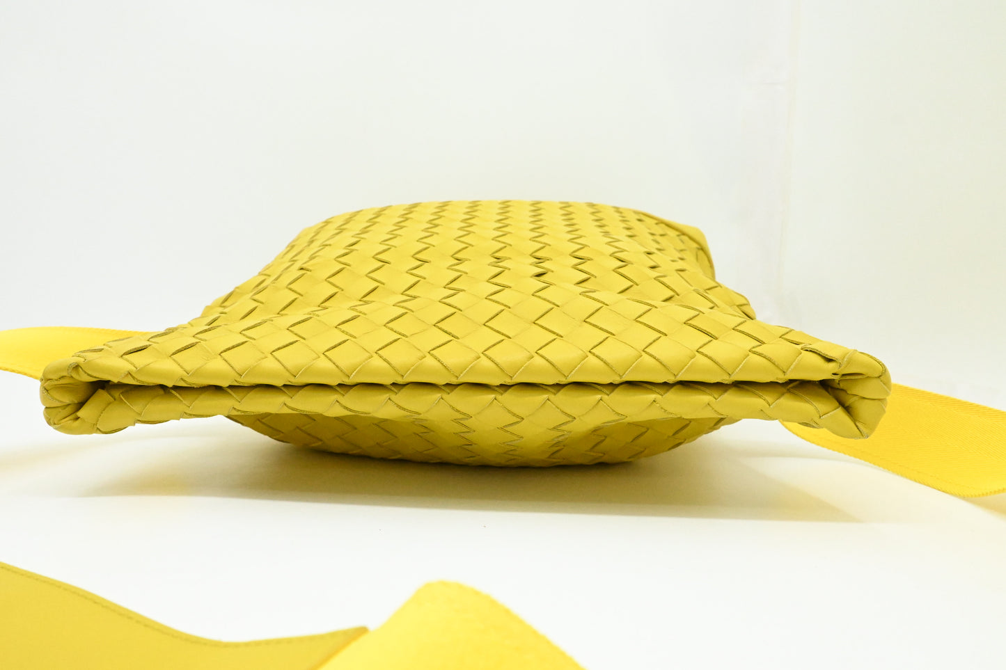 Bottega Veneta Crossbody Bag in Yellow Intrecciato Leather