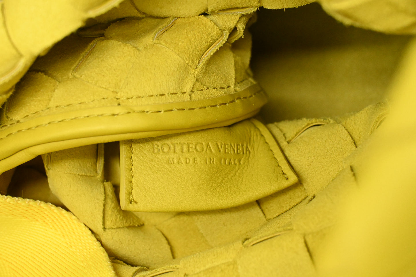Bottega Veneta Crossbody Bag in Yellow Intrecciato Leather