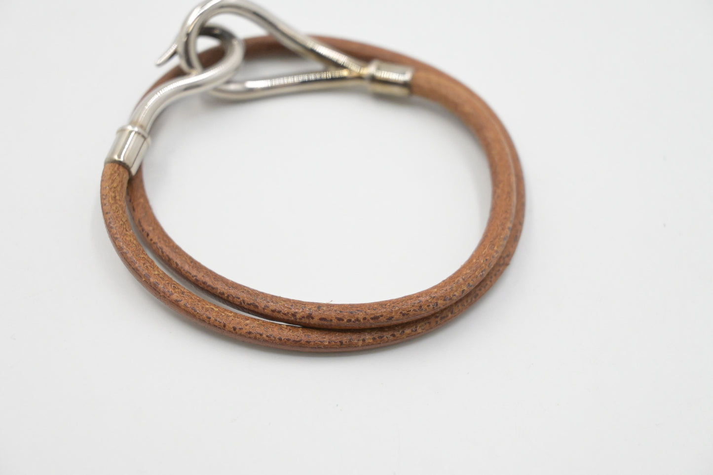 Hermes Jumbo Bracelet in Brown Leather