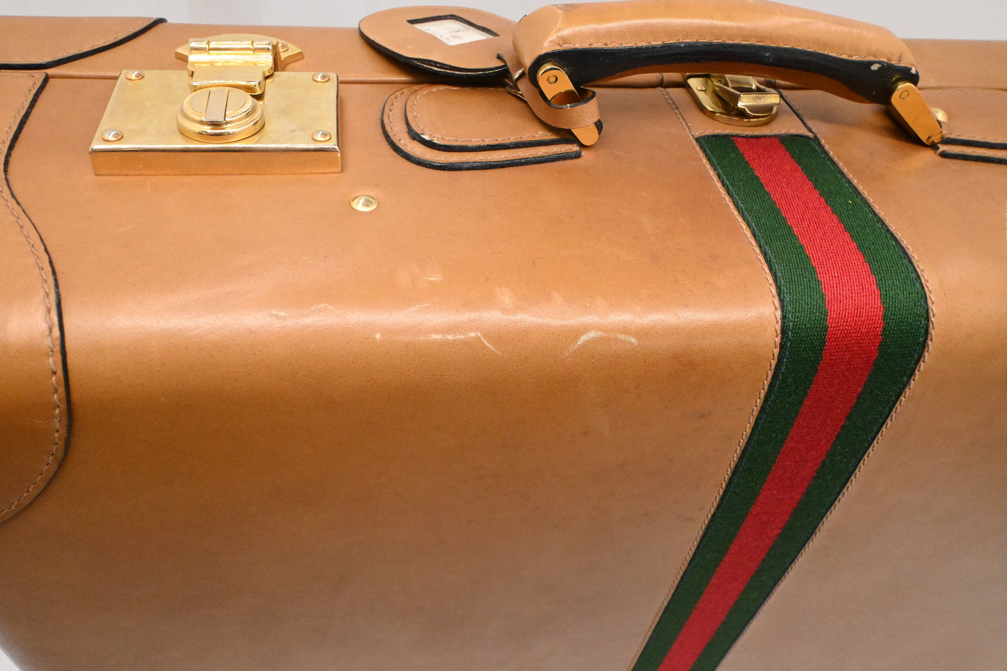 Gucci Suitcase in Tan Leather