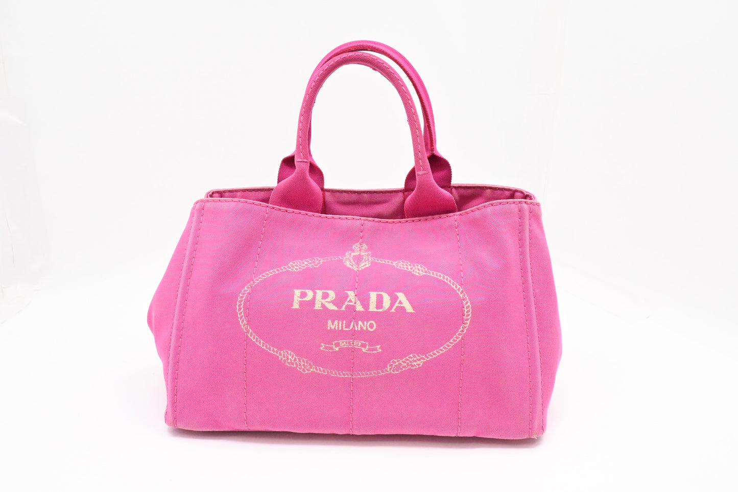 Prada Canapa Tote in Pink Canvas