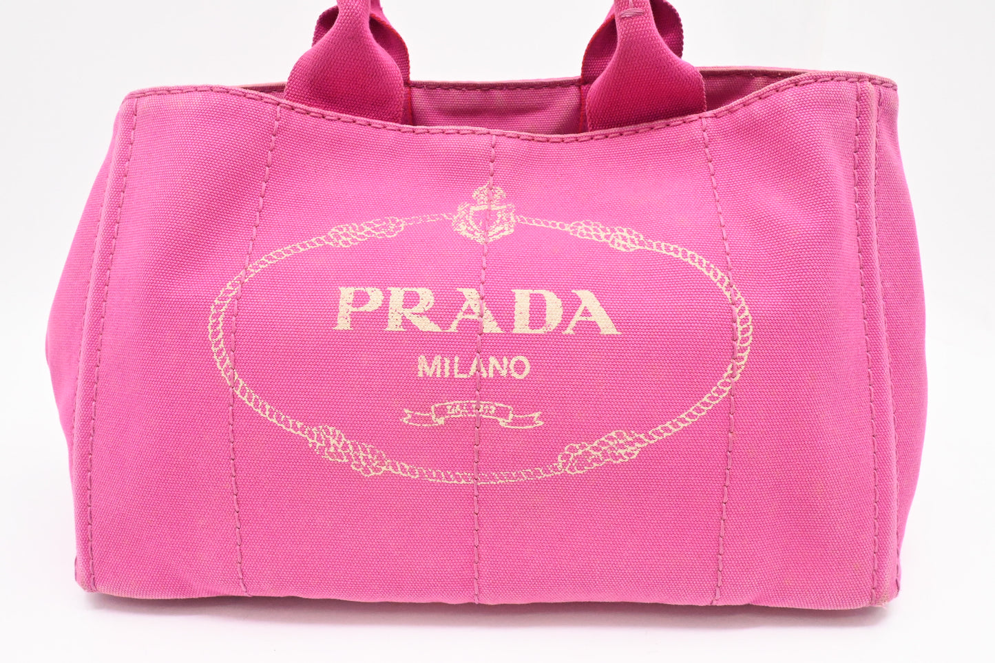 Prada Canapa Tote in Pink Canvas