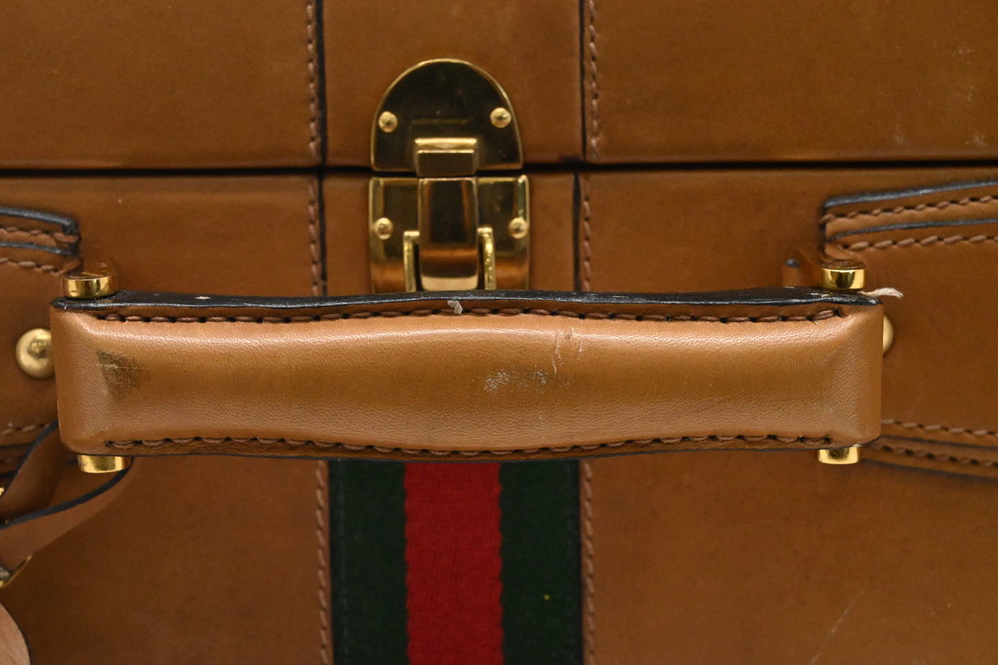 Gucci Suitcase in Tan Leather