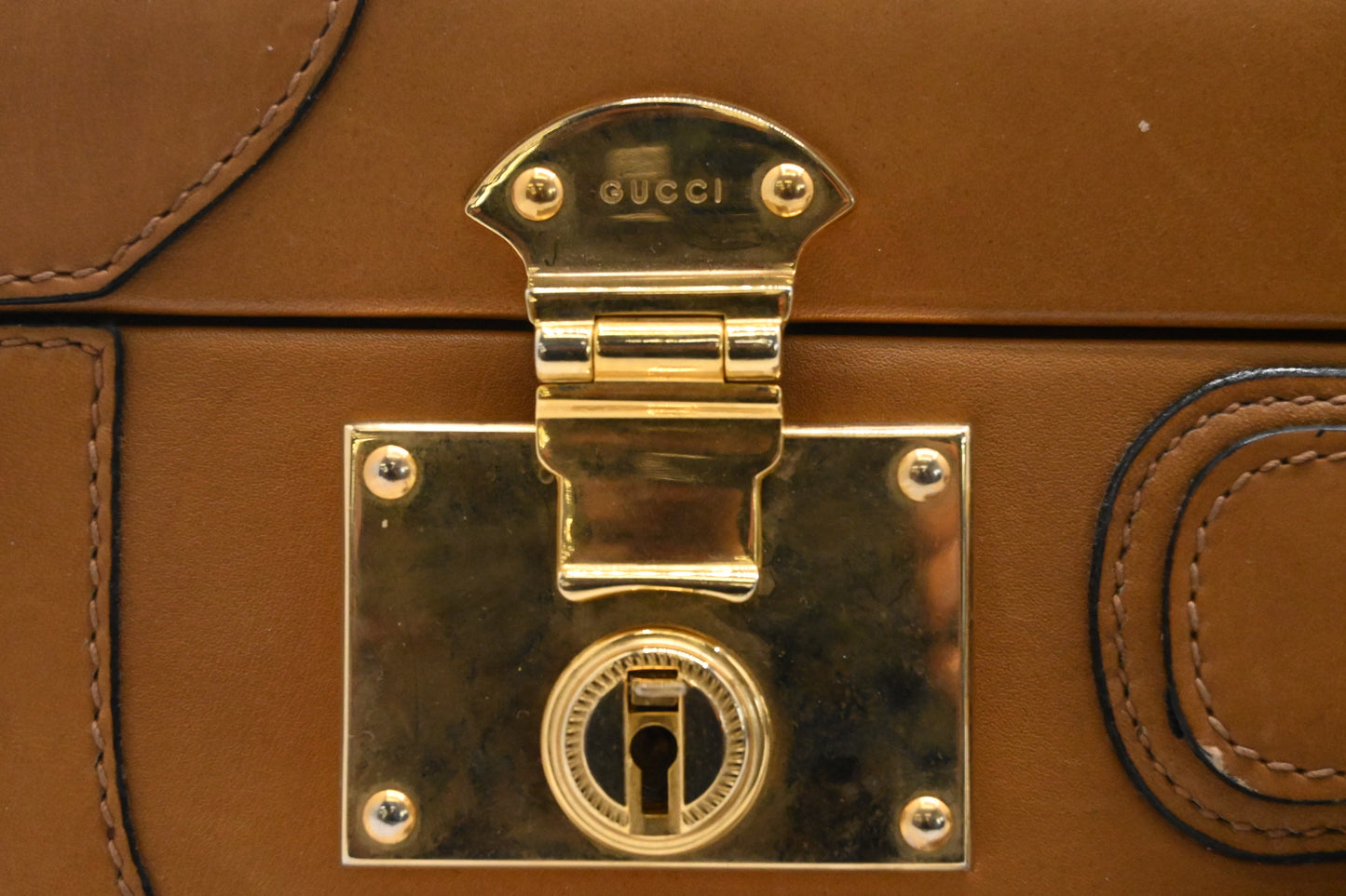 Gucci Suitcase in Tan Leather