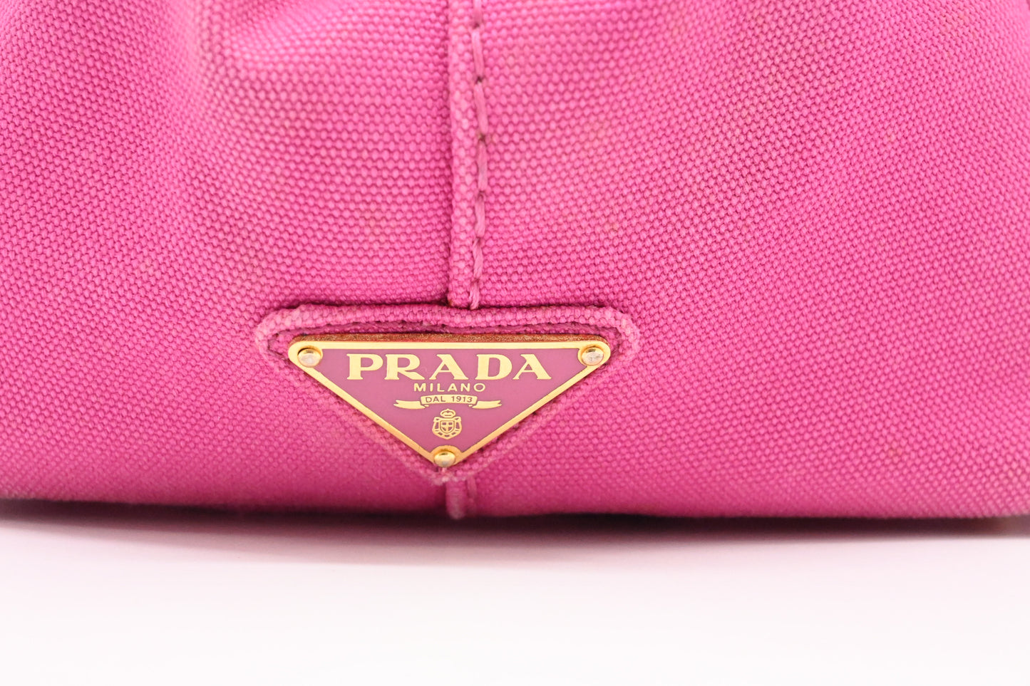 Prada Canapa Tote in Pink Canvas