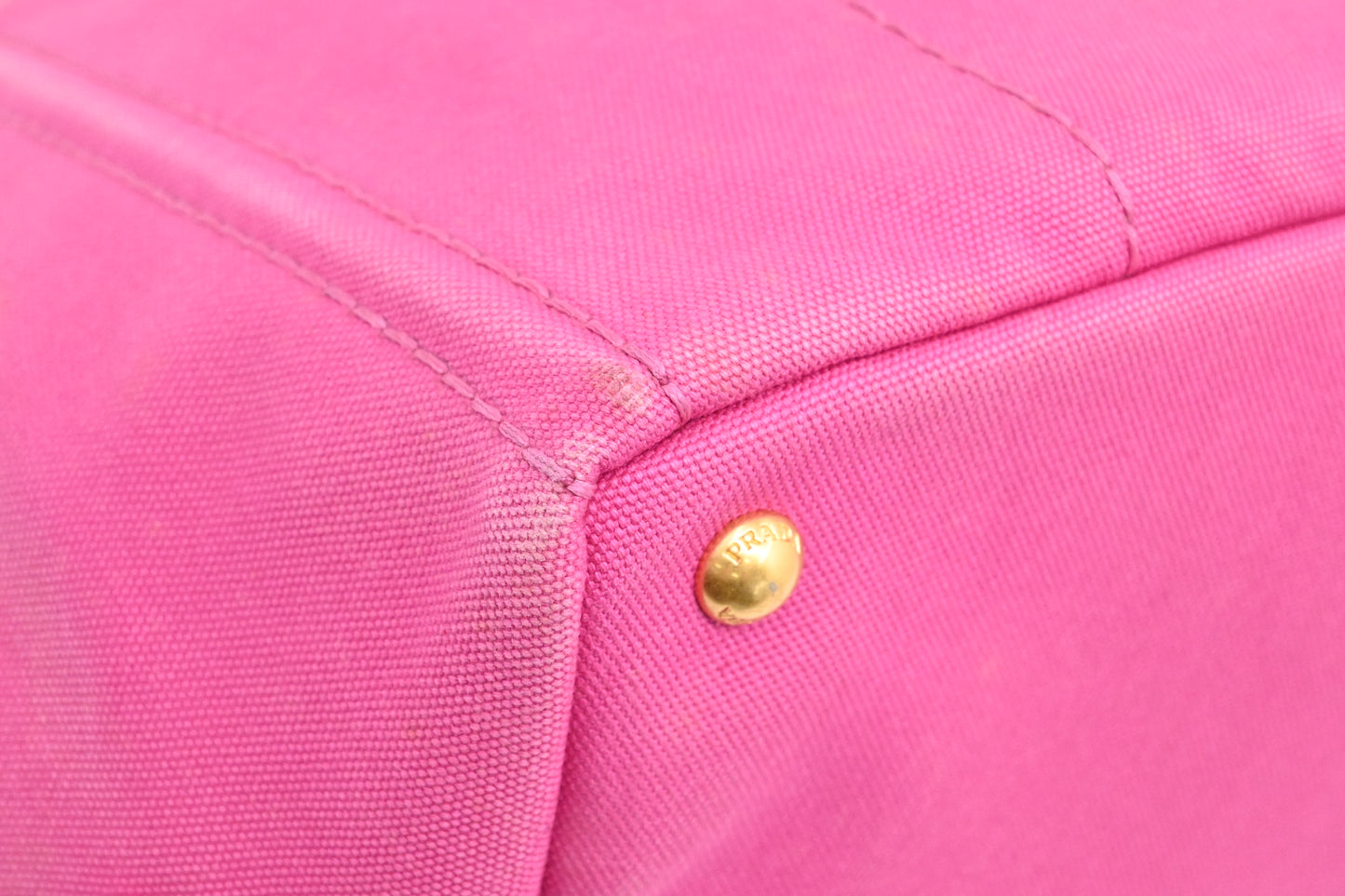 Prada Canapa Tote in Pink Canvas