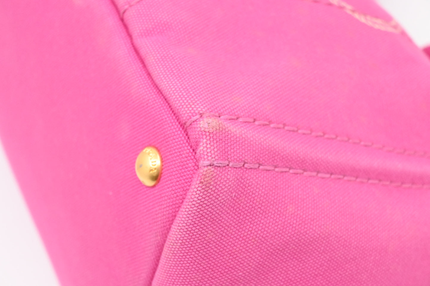 Prada Canapa Tote in Pink Canvas