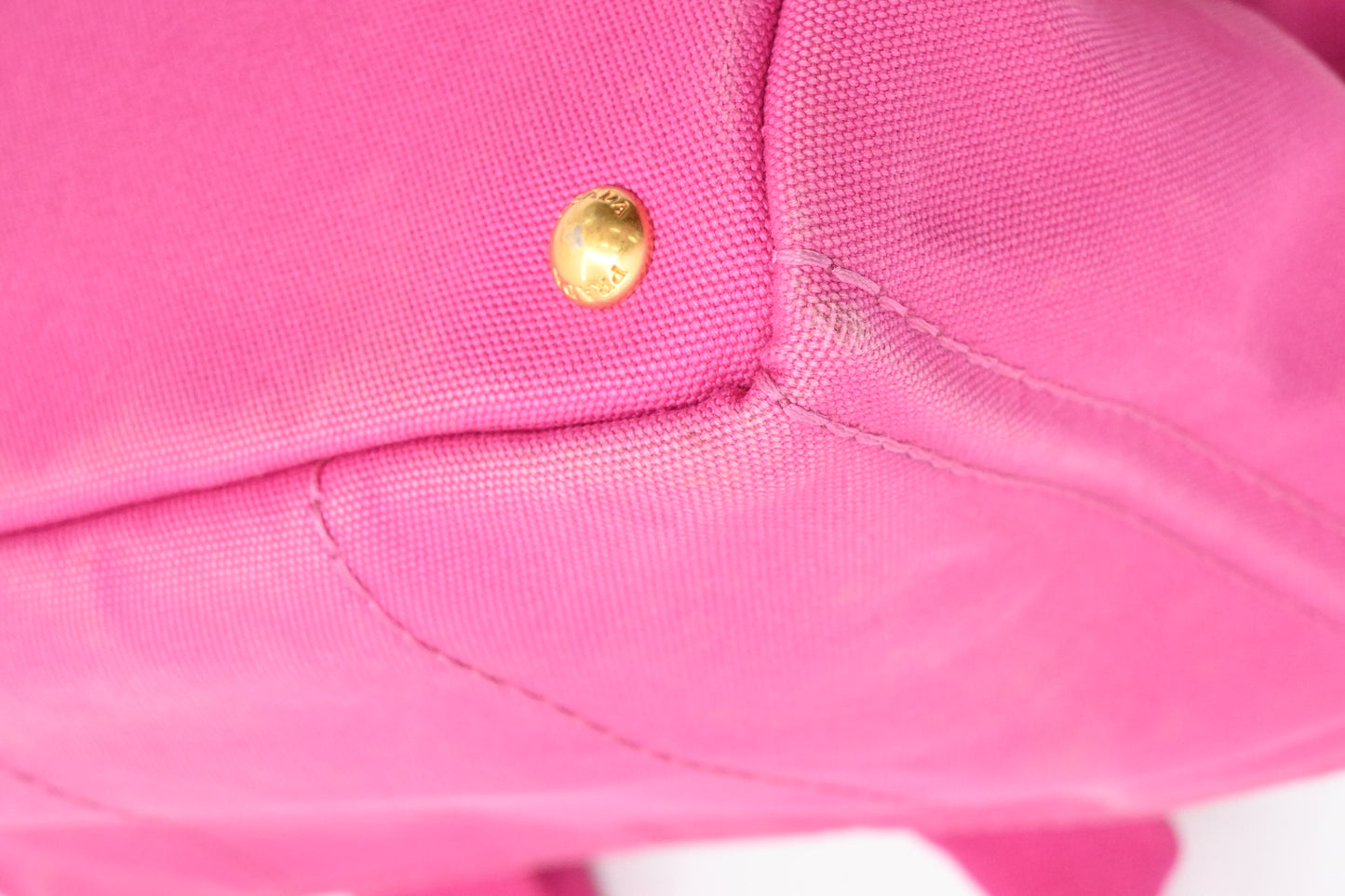 Prada Canapa Tote in Pink Canvas