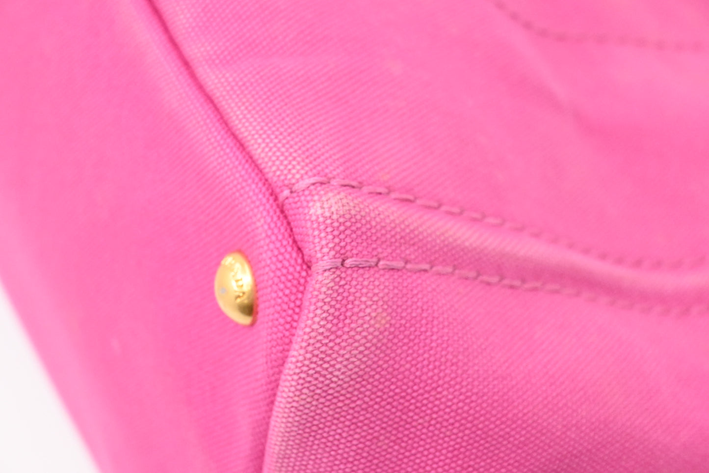 Prada Canapa Tote in Pink Canvas