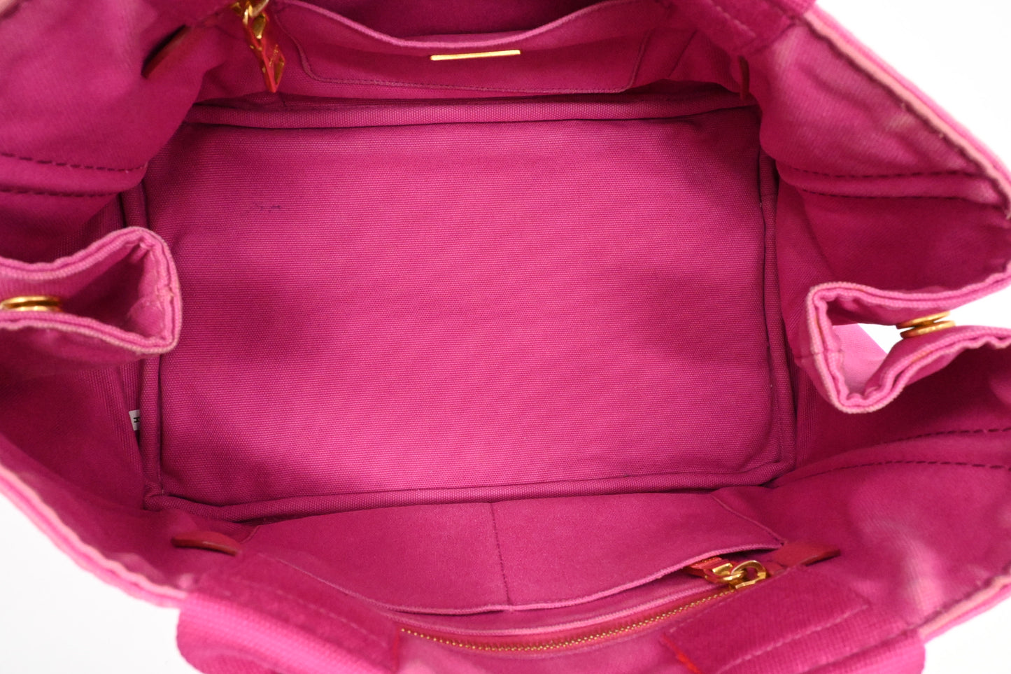 Prada Canapa Tote in Pink Canvas