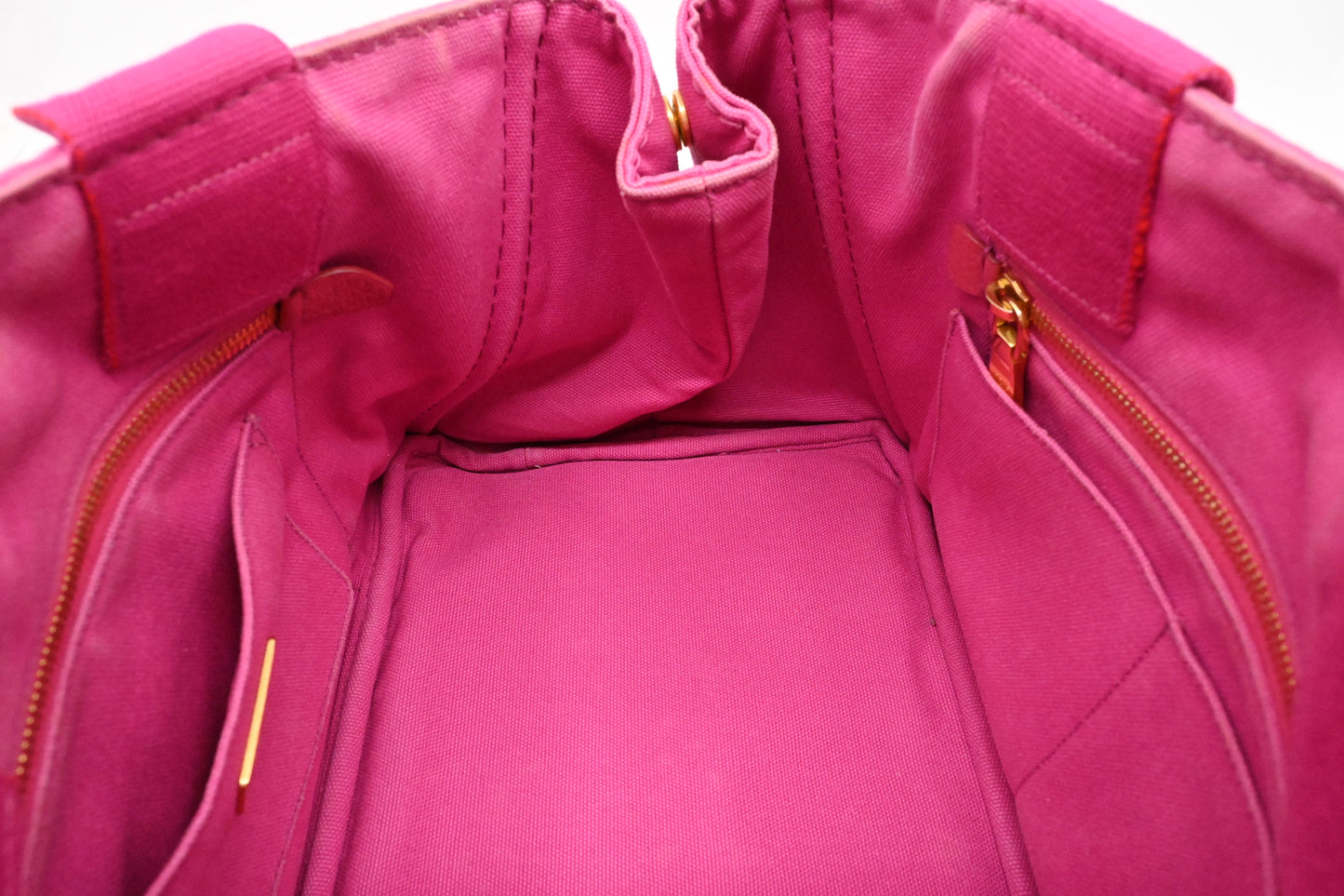 Prada Canapa Tote in Pink Canvas