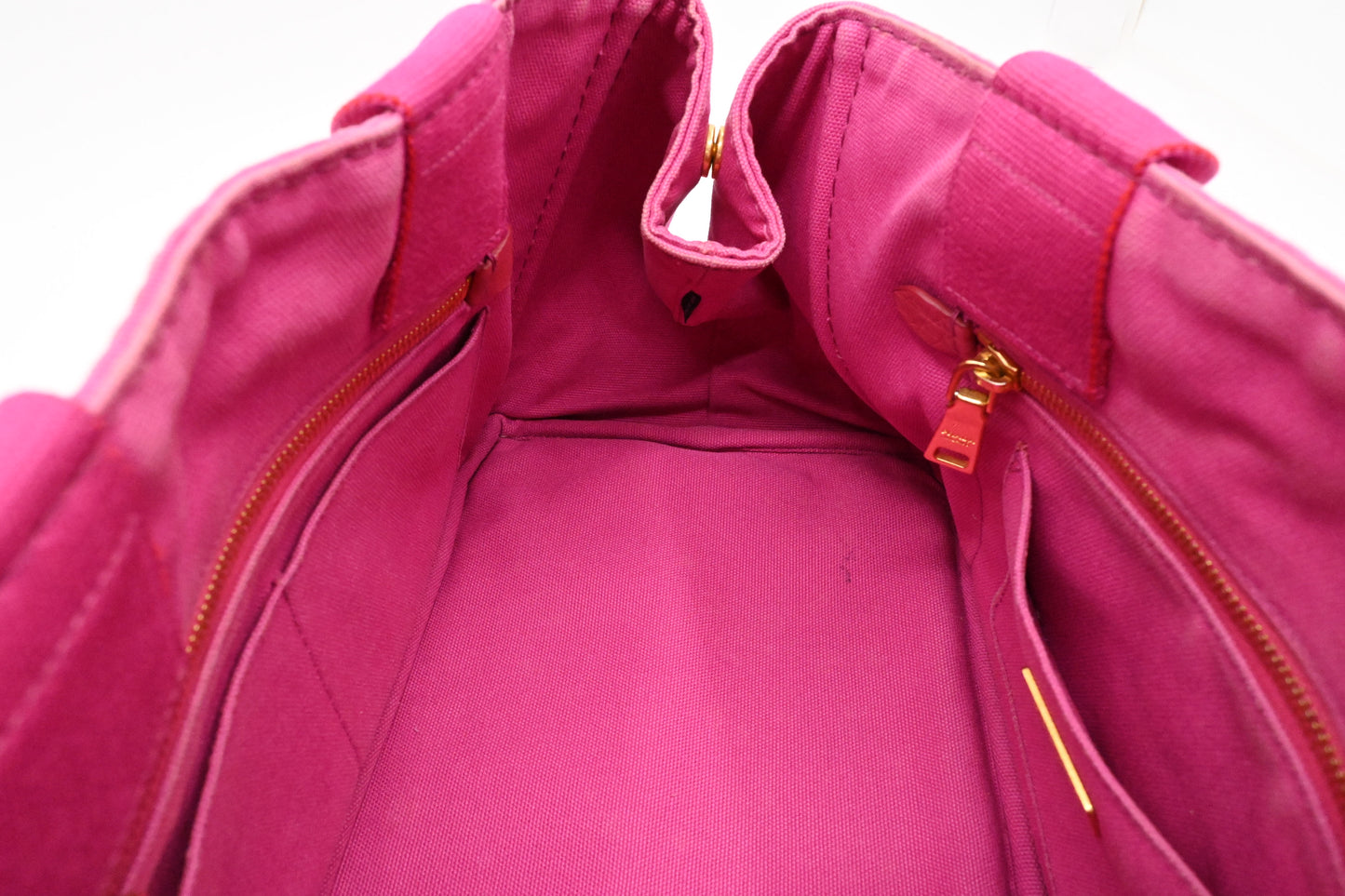 Prada Canapa Tote in Pink Canvas