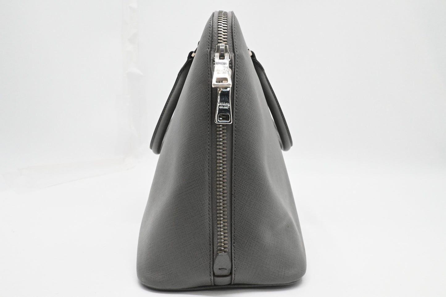 Prada Promenade in Gray Saffiano Leather