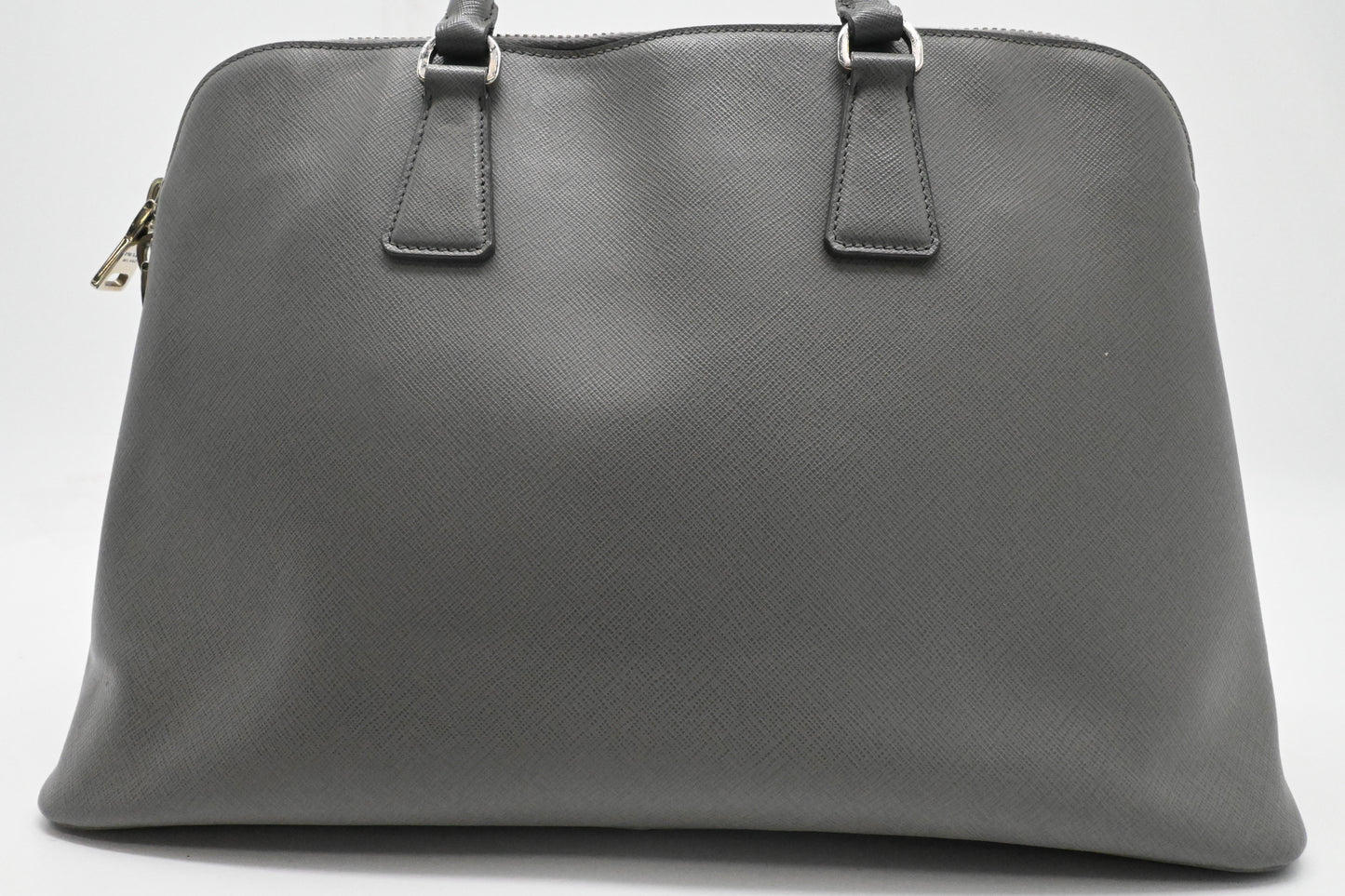 Prada Promenade in Gray Saffiano Leather