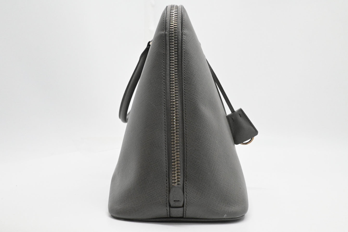 Prada Promenade in Gray Saffiano Leather