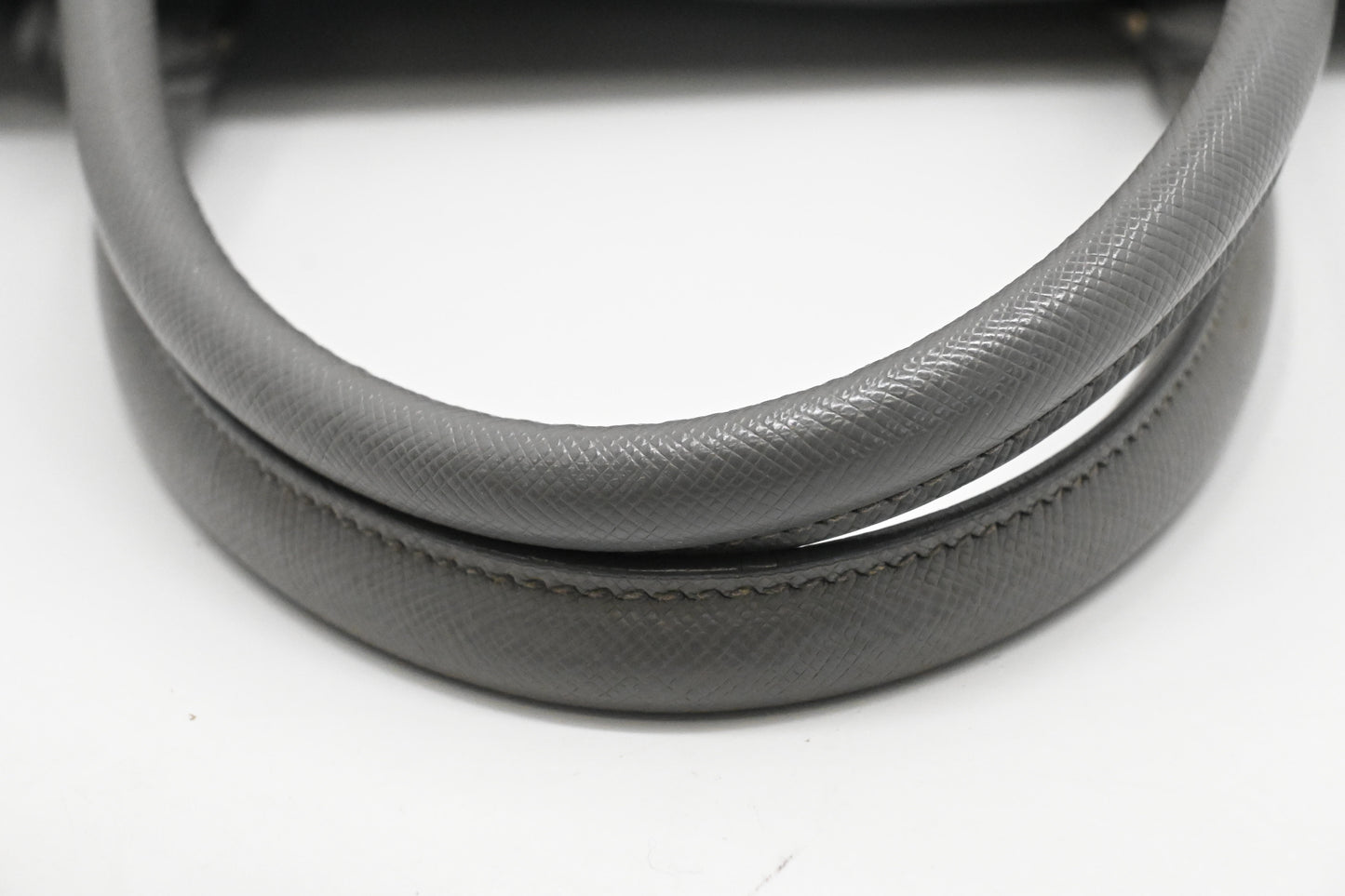 Prada Promenade in Gray Saffiano Leather