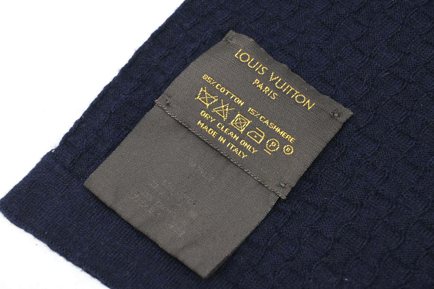 Louis Vuitton Scarf in Blue Cotton and Cashmere