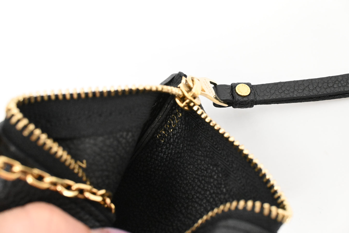 Louis Vuitton Pochette Cles in Black Monogram Empreinte Leather